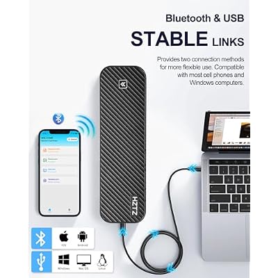 Thermal Wireless Portable Printer for Travel, Inkless Printing Bluetooth & USB Printer Support 8.5X11 US Letter/A4/A5 Thermal Paper, Compatible with Android & iOS Phone/Laptop