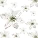 Christmas Glitter Poinsettia Christmas Tree Ornaments Pack Of 12 (Sliver)