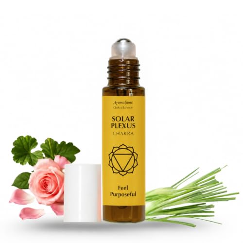 Lemongrass & Rose Chakra Essential Oil Roll-On Blend by Aromafume