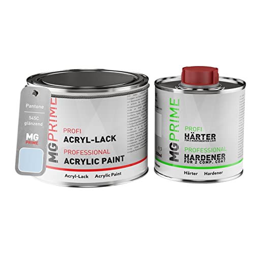 Pantone 545C Blue Peinture acrylique brillante Pot de 0,75 litre / 750 ml, y compris le durcisseur