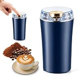 Elektrische Kaffeemühle 300W, SGZIOO Coffee Grinder Electric, Edelstahl Kaffee Mühle Elektrisch 80g, Klein Kaffeebohnen Mahlgerät für Kaffeebohnen, Kräuter, Nüsse, Körner, einem Knopf