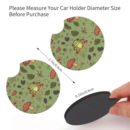 Portavasos para auto goma neopreno 2 piezas 2.7 pulg miniatura 2