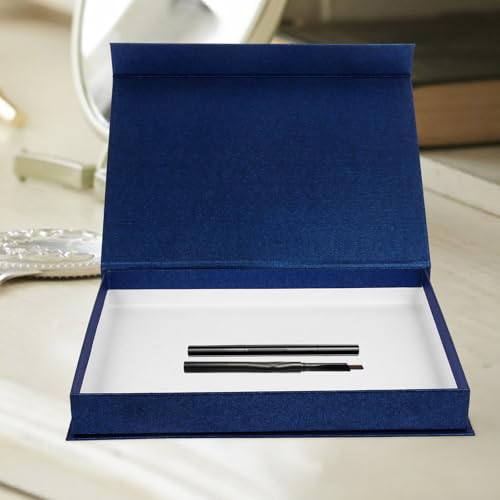 Boîte présent rigide et élégante bleue 30 cm pour la valorisation de bijoux et cosmétiques