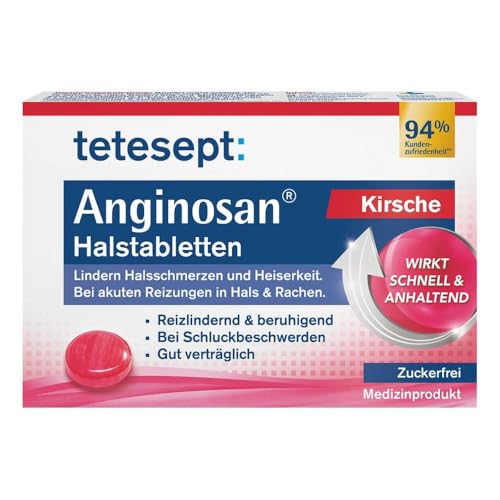 Tetesept Anginosan Halstabletten zuckerfrei Kirsch 2x20 stk