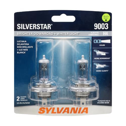 SYLVANIA SilverStar 9003 Halogen Headlight Bulbs (2 Pack)