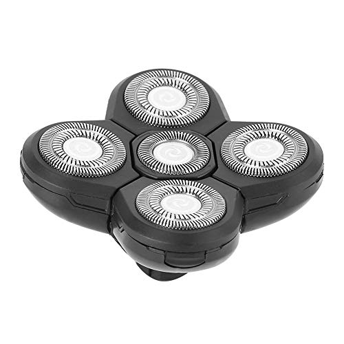 Electric Shaver Replacement, 5 Head Replacement Blade Electric Beard Shaver 5 Blade Rotating Head Accessory Replacement Cordless Shaver Repl(Spare 5 cutter head)5 Head Replacemen