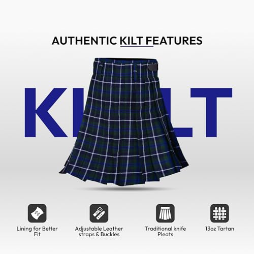 Image of Authentic Scottish Men's Tartan Kilts - Highland Light Weight Value Kilt | Embrace Your Heritage with Comfort