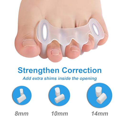 COOLWAVE Separador de dedos do pé espaçador para homens e mulheres, alisador de dedos para dedos mar