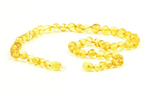 TheNaturalAmber Baltic Amber Necklace Adult – Lemon Baroque Polished Beads 45cm – Handmade Pain Relief & Succinic Acid Wellness Jewelry4