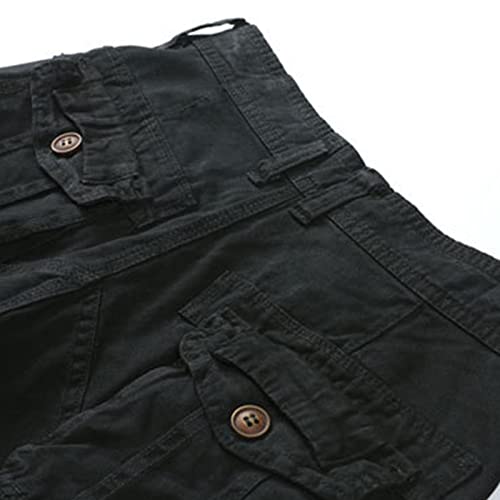 Shorts cargo para hombre QWENTMTNTY negro miniatura 5