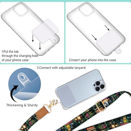 Image of Piefly Cell Phone Lanyard Crossbody Wrist Strap Adjustable for Women Goth | Travel Daily Cruise, Around the Neck, Hands-free, Universal, Fit Keys ID badge, Accessories, Compatible with Most Smartphones