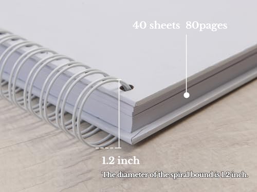 Potricher 63 8 X 8 Inch Diy Scrapbook Photo Album 80 Pages Thick Kraft Blank White Paper Memory Book thumb #3