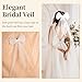 Bride to Be Embroidered Veil for Bachelorette Party Favors Bridal Shower Hair Bow Veil Bride Gifts for Women Engagement Accessory (Style A)