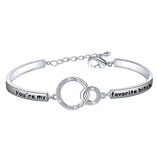 Zuo Bao Funny Couple Bracelet You're My Favorite Asshole/Bitch Couples Jewelry Husband Gifts Boyfriend Bracelet
