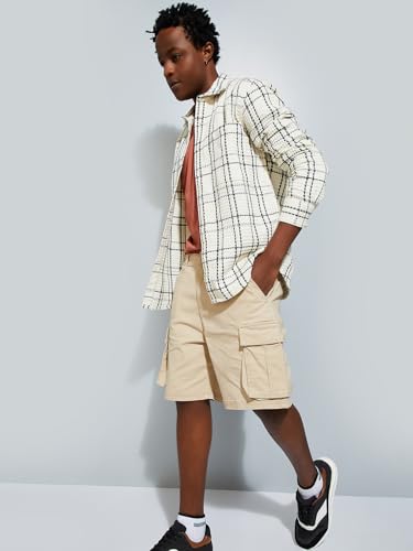 Image of Max Men's Cotton URB N Regular Fit Checked Casual Shirt