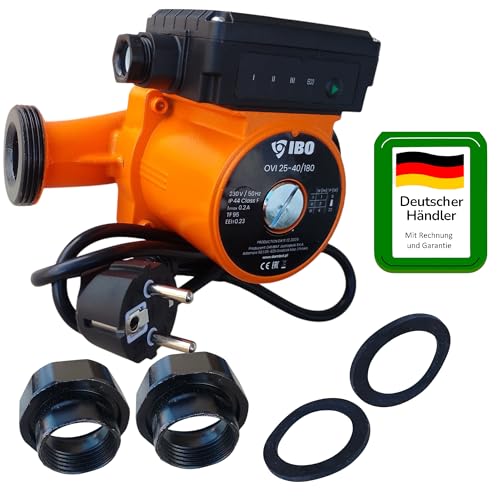 Hocheffizinete Heizungspumpe Umwälzpumpe OVI25- 40/ 180, 25- 60/ 180 mit Verschraubungen- von PAG Turbo GmbH (OVI25- 40/ 180)