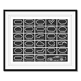 Stock Car Race Track Poster intended for NASCAR Racing Fans for 2026 Cup Series Circuits Gift Print Wall Art - Landscape Dark Grey Grid, 8x10" Satin Print (Unframed) - Gift for Car Enthusiast