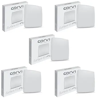CORVI LED Surface 6S Ceiling Light | 23 Watts illumination using 15 Watts power | Dimmable & Driverless | Backlit for Maximum Output | 4000K Easy White (Pack of 5)