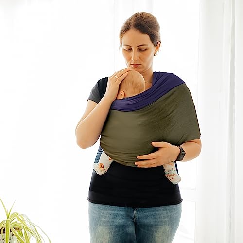 Image of TKKOK Baby Wrap Carrier, Unisex Baby Carrier, Lightweight & Ultra Soft, Easy to Wear Baby Wrap, Perfect for Newborn Toddlers