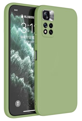 Topme Funda para Redmi Note 11 Pro+ 5G / Redmi Note11 ProPlus (6.67' Inches) Carcasa Caja Case Estuche, Funda Protectora de Piel de Silicona TPU - Verde Matcha