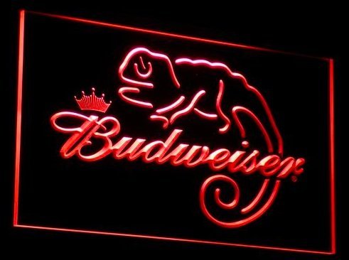 A084-b Budweiser Frank Lizard Beer Bar Neon Light Signs