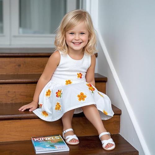 Image of Kiderence Toddler Girls Sandals Little Girls Kids Summer Shoes Toddler Sandals