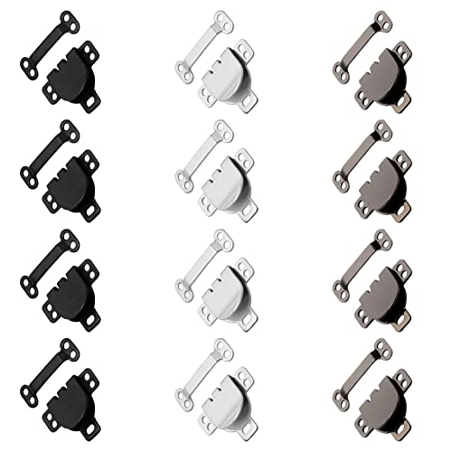 jeufun 12 cierres de gancho y barra, costura de gancho y ojal, cierre de ojo de costura de barra para pantalones, ropa, faldas, vestidos, túnicas, sujetadores de costura para manualidades (3 colores),