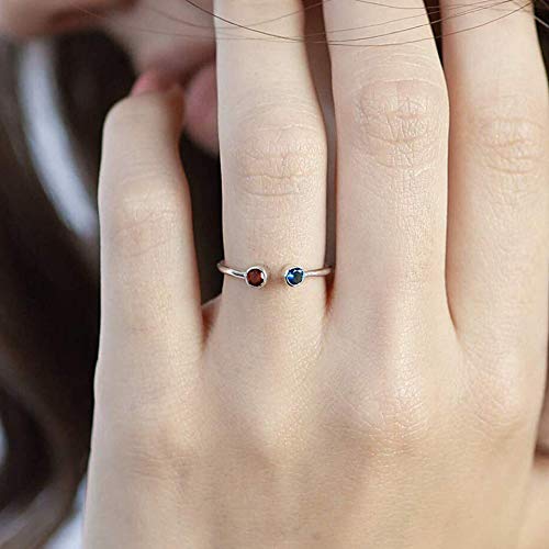Dual Birthstone Ring Mothers Ring Two Birthstone Ring Personalized Birthstone Ring Couples Ring His and Her Birthstone Ring