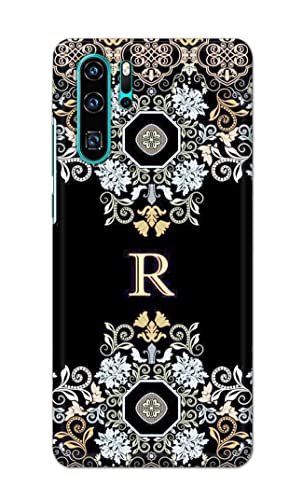 Image of PRINTFIDAA Name II Initial II Letter Floral Pattern Alphabet R Printed Designer Hard Back Case Cover for Huawei P30 Pro,VOG-L29, VOG-L09, VOG-L04, VOG-AL00, VOG-AL10 -(SS) MVN1007