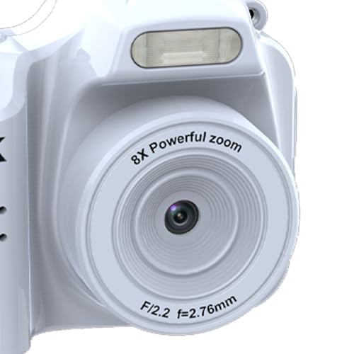 Image of banapoy Small Digital Camera, 4K HD 64MP Compact CCD Vlog Camera with LED Fill Light and 19 Retro Filters, for Students Travel Outdoor Photography (White)