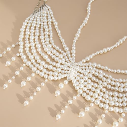 Joyería de moda para mujer con sofisticado brasier de perlas finas artesanales 5