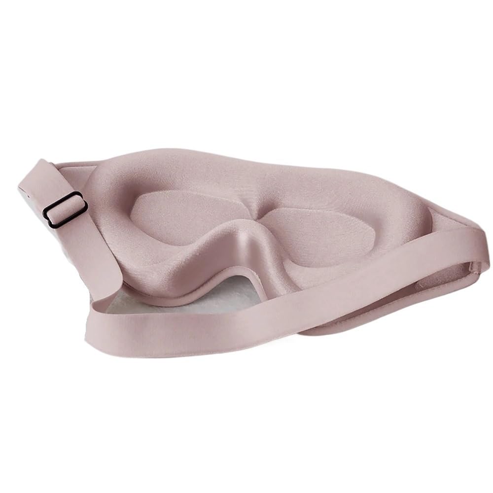 Set di 4 maschere per dormire 3D in memory foam morbido al 99% per bloccare gli occhi (rosa)