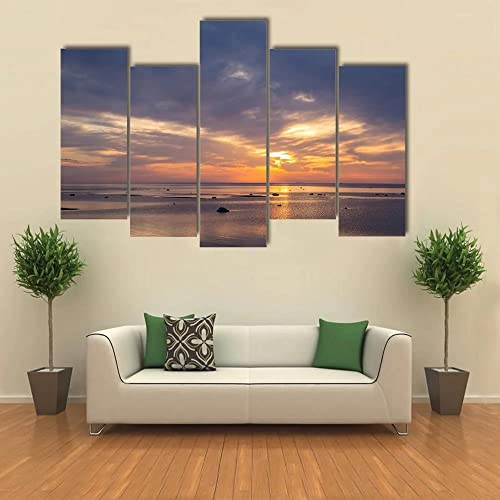 Ergo Plus Sunrise Over Baltic Sea Wall Art Stunning Stretched Painting Ready To Hang For Home Decor - Perfect For Living Room Gallery Wall #TOP6
