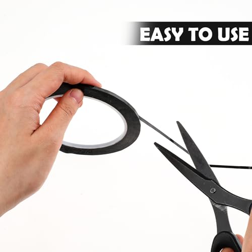 Whiteboard Klebeband Schwarz 4 Stück Selbstklebend Grafikband Selbstklebend Whiteboard Tape Für Diagramm Band Kunstband Gridding Grafikband Markierbänder für Schule Büro Scrapbooking