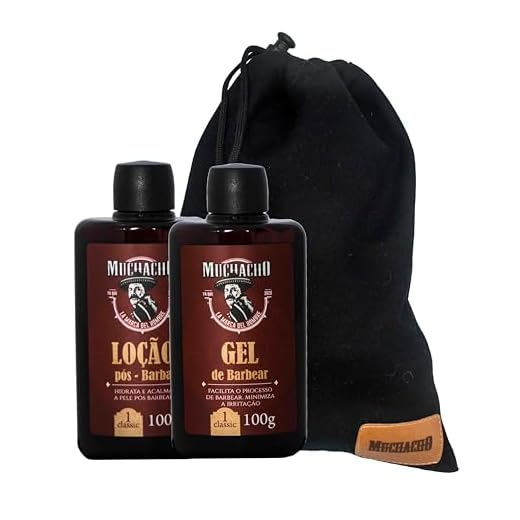 MUCHACHO, Kit de Barbear Perfeito: Gel + Loção Pós Barba + Saco de Tecido Muchacho Classic