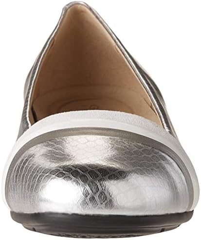 Geox Women's D Annytah A Ballet Flats, Silver Silver White C0434, 7 | Image 1
