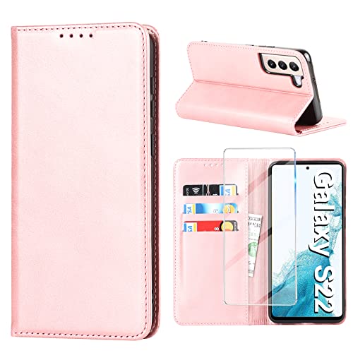 Étui Samsung S22 protection intégrale écran verre et étui cuir