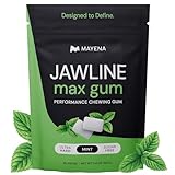 Mayena Jawline Max Gum (Mint) | Ultra-Hard Chewing Gum for High-Intensity Jaw Exercising (40pcs Pack) | Masseter Workout Gum | Helps Build Facial Muscle Strength & Define Jawline