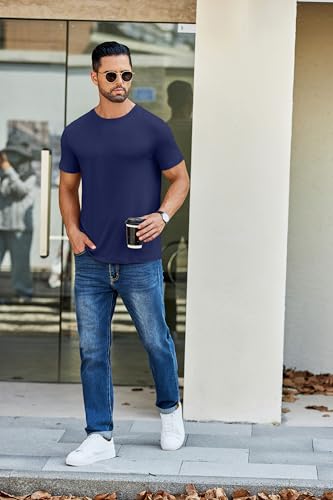 coofandy men39s short sleeve t-shirts crew neck casual summer t shirts 1-3 pack basic tee shirt