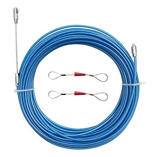 IRSCorp 10m 33 Feet Electrical Fish Tape Wire Puller Kit Through Wall Wire Threader Fish Cable Fastener Stainless Steel Wire Cable Puller Wire Guide Device