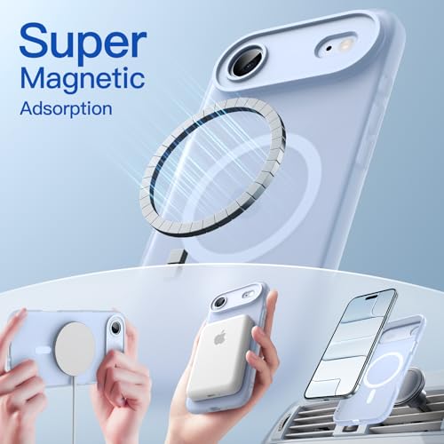 JETech iPhone 17 Air用 マットケース MagSafeに対応 カメラレンズ全面保護 耐衝撃 半透明のつや消しTPUソフトスマホカバー 指紋防止 6.5インチディスプレイ 578DB の商品画像 3