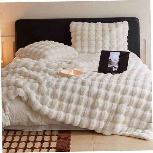 Couverture thermique en polyester épais blanc de qualité supérieure pour lit et sofa - 4