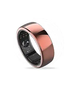 (Refurbished) aaboRing, Health & Fitness Tracker Smart Ring, Advance Sleep Monitoring, Stress & Activity Tracking, Titanium, IP68 Waterproof (US Size No 8, Wireless - Radiant Rose Gold)