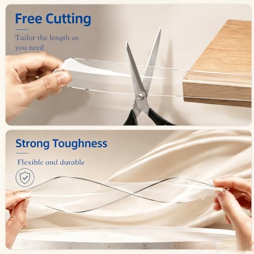 Image of ZOMPAGO 2 Rolls Value Pack Clear Baby Proofing Edge Protector vs Single Roll,Total 19.5FT(6M),1.18in Width Invisible Furniture Corner Guard,Cuttable Sharp Edge Safety Bumper