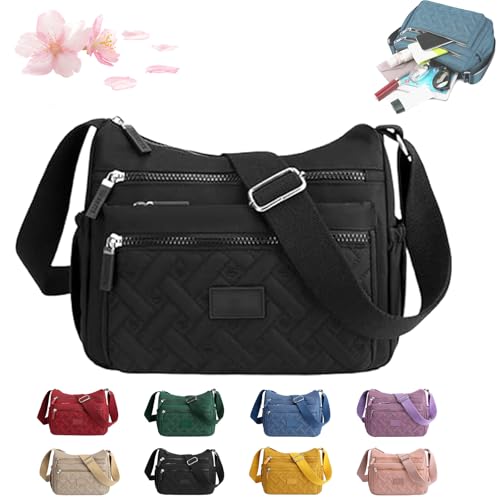 Apparent Crossbody Bag, Nylon Shoulder Messenger Bag, Ladies Travel Hand Bag, Waterproof Multi Compartments