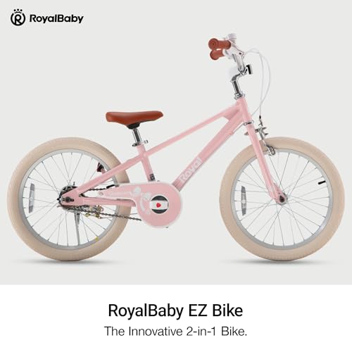 Image of RoyalBaby EZ Kids Bike,12 14 16 18 Inch Convertible Balance to Pedal Bike for Boys & Girls,Beginner Bicycle for Ages 2-9 Years