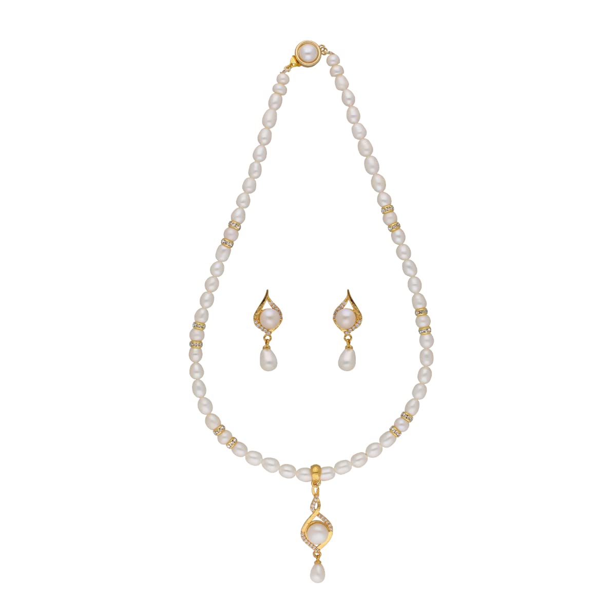 Sri Jagdamba Pearls Dealer Freshwater White Pearl Pendant Necklace set | Necklace to Gift Women & Girls| With Pearls Certificate of Authenticity (B0BGCF5WWK) Amazon Price History, Amazon Price Tracker