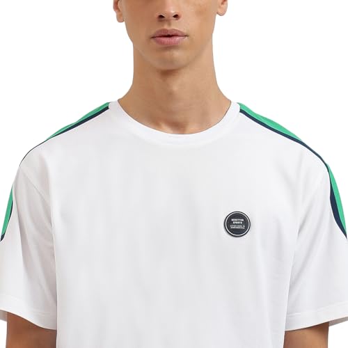 Image of United Colors of Benetton Men Cotton Solid Regular Fit Polo Shirt