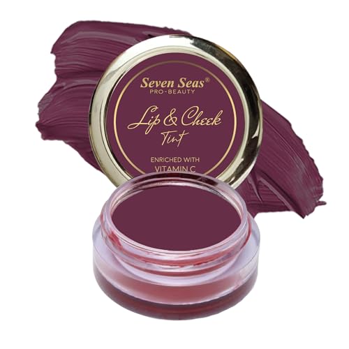 Image of Seven Seas Lip & Cheek Tint Richness Of Essential Oils And Vitamin C For Lips, Eyelids & Cheeks, Matte Finish Give You A Soft Natural Glow (Wine Berry), 1 Count