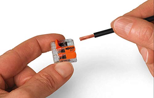 intervisio Wago Bornes de Connexion Serie 221, Assortiment 25 pièces, 10x 221-412, 10x 221-413, 5x 221-415 et serre-câbles 80mm – Image 7